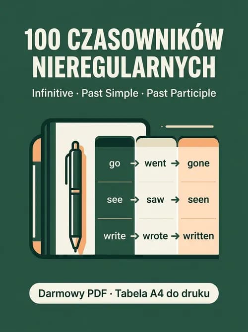 100 czasowników nieregularnych